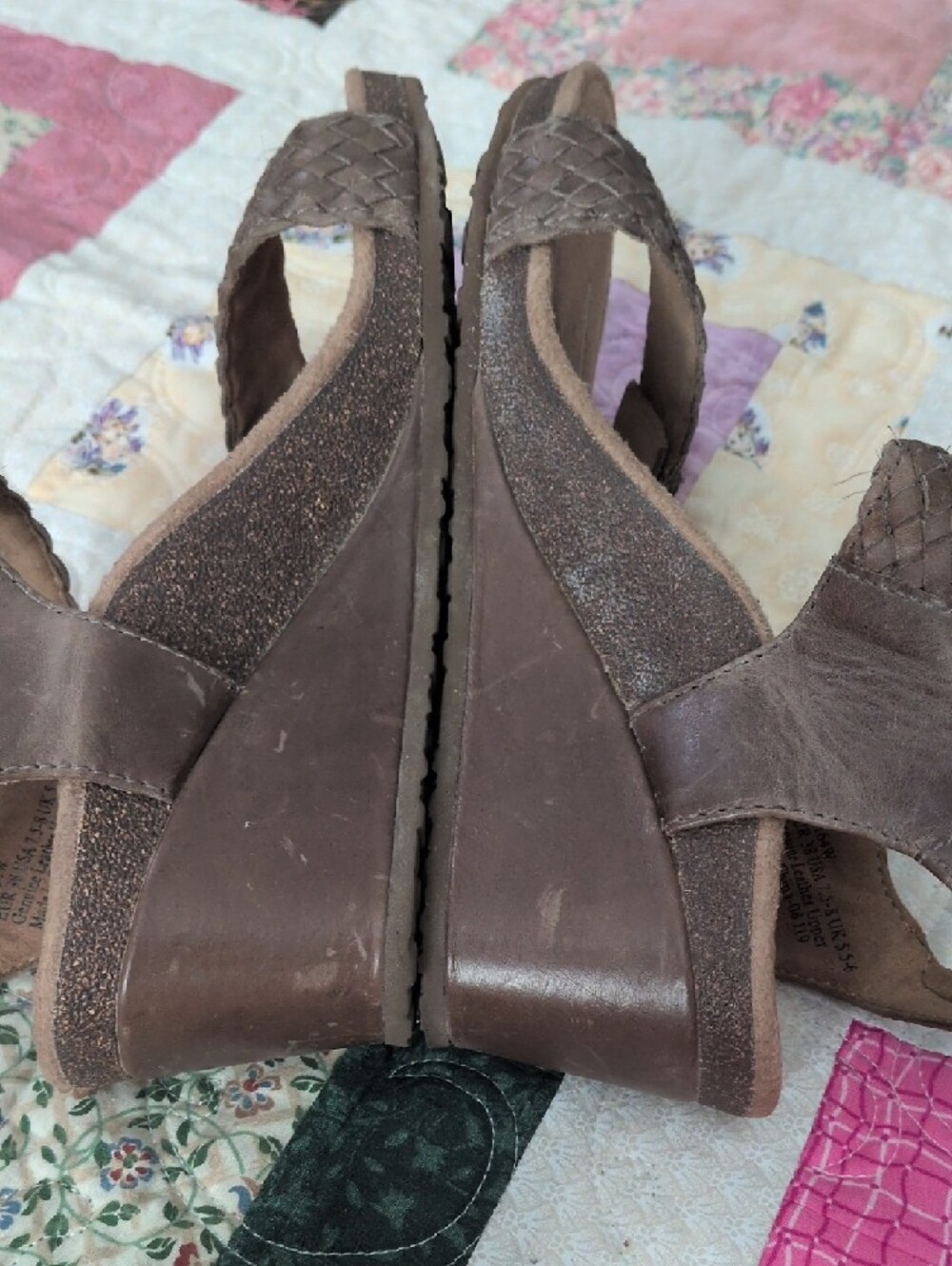 Aetrex Taupe Braided Slingback Sandals - Picture 6 of 9